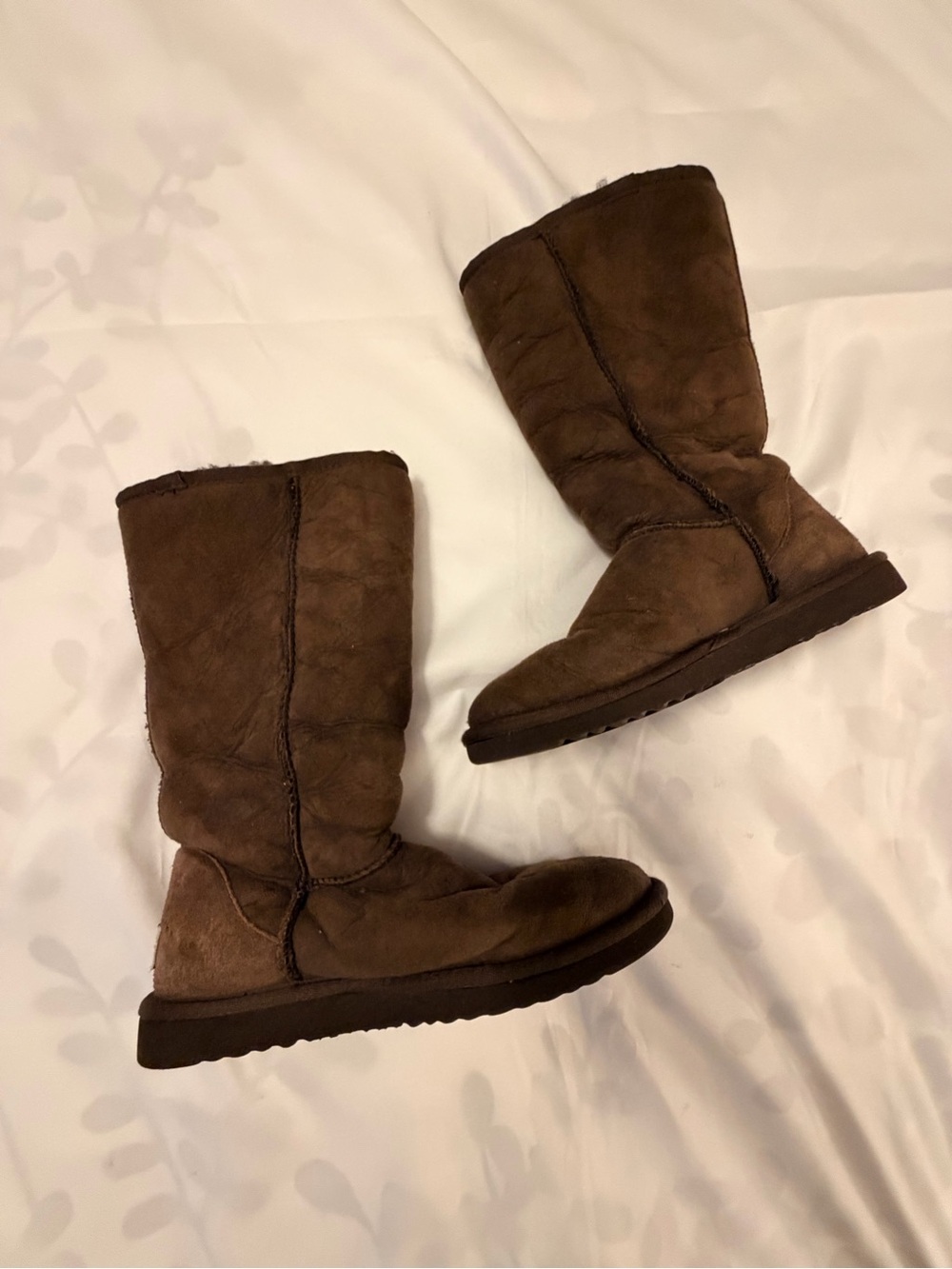 UGG Tall Brown Suede Winter Boots